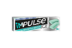 Impulse ICE, жевательная резинка со вкусом эвкалипта и ментола, 14 г (упаковка 30 шт)