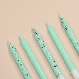 Цена за 2 шт. Свечи для торта Блестящая вечеринка, 6 шт., голубые - Страна карнавалия фото 3