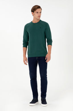 Мужской темно-зеленый базовый свитшот Неожиданная скидка в корзине - U.s. polo assn фото 4