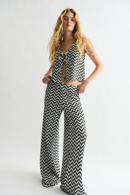Pantal?n amplio en punto jacquard - H&m фото 4
