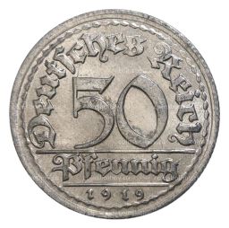 50 пфеннигов 1919 года D Германия