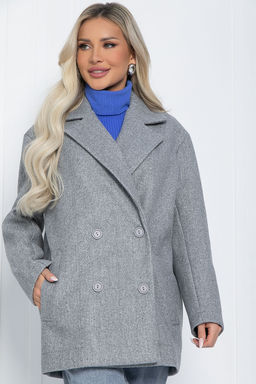 Пальто Я в теме (серое) Б12484-7 - Lt collection фото 4