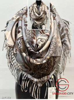 Платки тёплые зимние двухсторонние