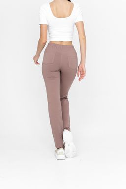 Брюки из мягкого хлопкового футера, комфортная резинка на талии - Solo mio фото 5