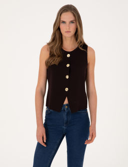 Kahverengi Slim Fit Kazak