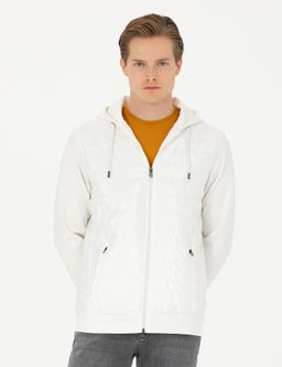 Белый свитшот с капюшоном - Cacharel фото 4