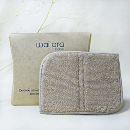 Спонж из натурального бамбукового волокна Bamboo Home (Песочный) - Wai ora фото 9