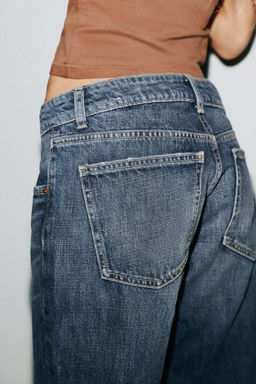 TRF WIDE-LEG LOW-RISE JEANS - Zara фото 33