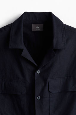 Camisa cargo en mezcla de lino Regular Fit - H&m фото 7