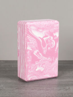 Блок для йоги и фитнеса спортивный 23*15*7,6 см / YJZ591/1/ уп 100/ розовый мрамор - ГалеонТрейд фото 2