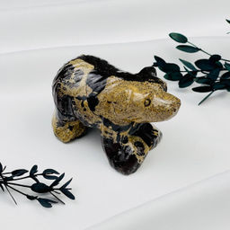 Фигурка Медведь из дендритовой пейзажной Яшмы - Радуга самоцветов фото 3