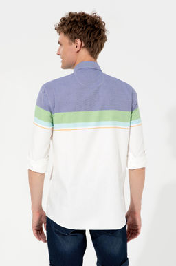 Мужская синяя рубашка с длинным рукавом - U.s. polo assn фото 5