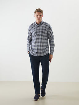 Regular Fit Uzun Kollu Ekose Oxford Erkek G?mlek