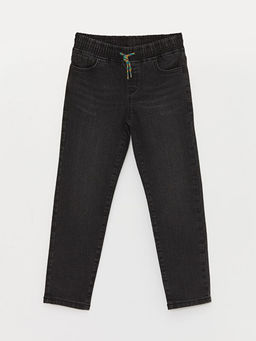 Slim Fit Beli Lastikli Erkek ?ocuk Jean Pantolon