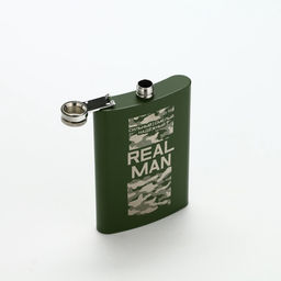 Фляжка REAL MAN, 270 мл, зелёная