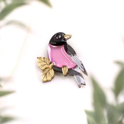 Брошь Розовый Робин - Orgalica фото 5