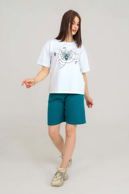 Шорты Натали 21586 из хлопка с полиэстером  фото 3