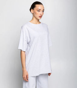 Футболка #ОКТ1655-1, серый меланж