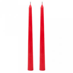 Свеча "Античная" д2,2см, h25см, красный, время горения 6ч, набор 2шт, 110гр, индивидуальная упаковка (Россия)