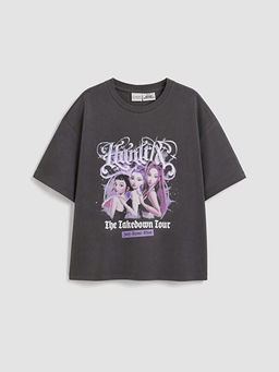 K-pop Demon Hunters Bask?l? K?z ?ocuk Ti??rt