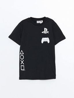 Bisiklet Yaka PlayStation Bask?l? Erkek ?ocuk Ti??rt