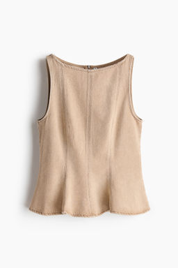 Top denim con peplum - H&m фото 2