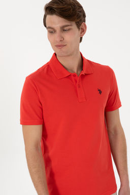 Erkek Slim Fit Polo Yaka K_rm_z Basic Ti__rt Sepette S_rpriz _ndirim - U.s. polo assn фото 3