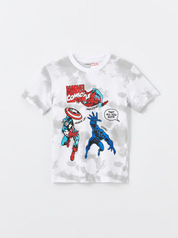 Bisiklet Yaka Spiderman Bask?l? K?sa Kollu Erkek ?ocuk Ti??rt