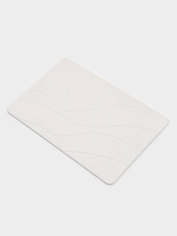 Коврик из диатомитового камня SAVANNA, 40×60 см, толщина 1 см, белый