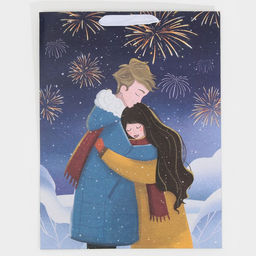 Пакет крафтовый вертикальный Тепло рядом, L 31 40 11.5 см - Дарите счастье фото 6