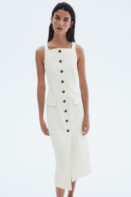 Vestido largo con botonadura frontal - H&m фото 3