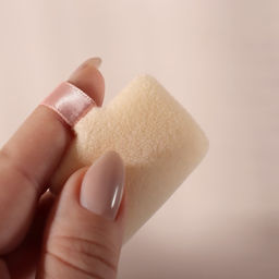 Пуховки для макияжа, набор - 4 шт, d = 5 см / 5,5 4,4 см, с держателем, цвет бежевый - Queen fair фото 4