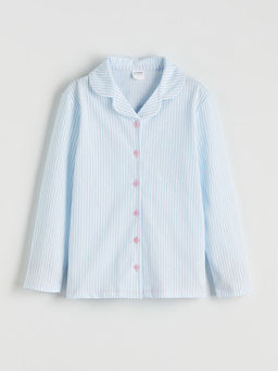 ?izgili G?mlek Yaka K?z ?ocuk Pijama Tak?m