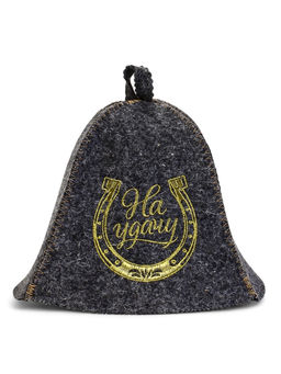 Набор для бани и сауны «На удачу», шерсть 50%, полиэфир 50%, 2 предмета: шапка, коврик