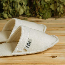 Тапочки для бани, белые - Добропаровъ фото 4