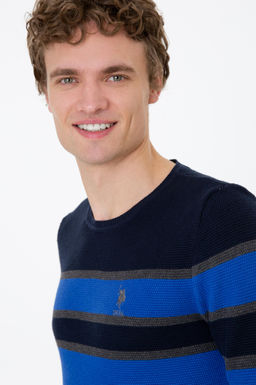 Erkek Lacivert Bisiklet Yaka Triko Kazak