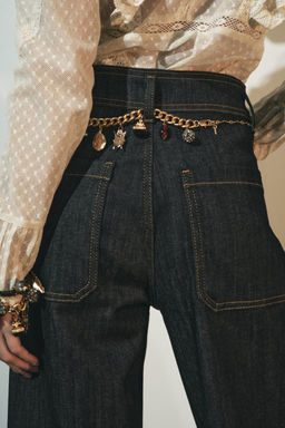 ZW COLLECTION HIGH-WAIST WIDE-LEG JEANS WITH POCKETS - Zara фото 13