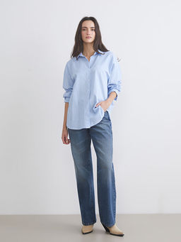 ?izgili Oversize Kad?n G?mlek