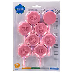 Крючок на липучке пластмассовый, 8 штук в блистере, микс (Китай) - Домашняя Мода фото 3