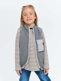 Жилет флисовый Серый меланж - Bungly фото 7