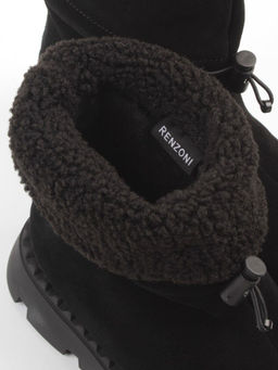 04-PAL273-1Z BLACK Ботинки зимние женские (натуральная замша, 100% шерсть)