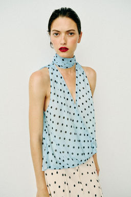 TOP LUNARES LAZO / Azul