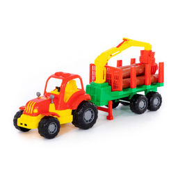 Крепыш, трактор с полуприцепом-лесовозом