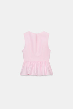 TOP PEPLUM ALAMARES / Rosa - Zara фото 7
