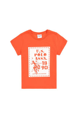 Футболка U.S. Polo Assn с цветком граната хлопок фото 2