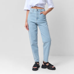 Джинсы женские мом MIST: Denim, размер (28) 44, голубые