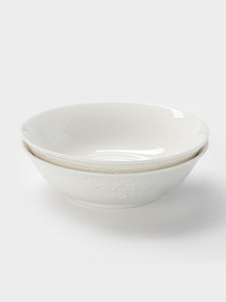 Тарелки глубокие WY Venecia, набор 2 шт., 580 мл, фарфор, белые