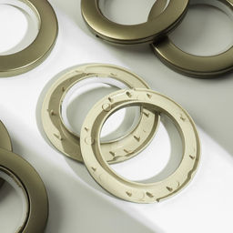 Люверсы для штор, d=4.1/7.5 см, 10 шт., цвет бронзовый