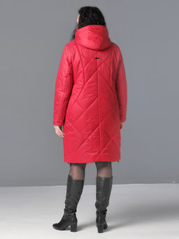 25311 Пальто дем. красный - Dizzyway фото 12