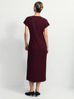 Платье миди с V-образным вырезом / Zarina  фото 5